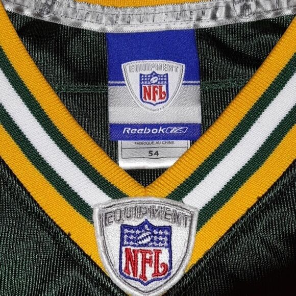 Reebok On Field Stitched Packers Jersey 54‎ Favre 4 - Picture 6 of 7